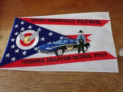 OHIO HIGHWAY PATROL TUNPIKE SWANTON PATROL POST    HDQ   OBSOLETE SHOULDER PATCH