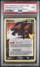 PSA 9 UMBREON GOLD STAR 17 HOLO BLEED CELEBRATIONS CLASSIC COLLECTION POKEMON