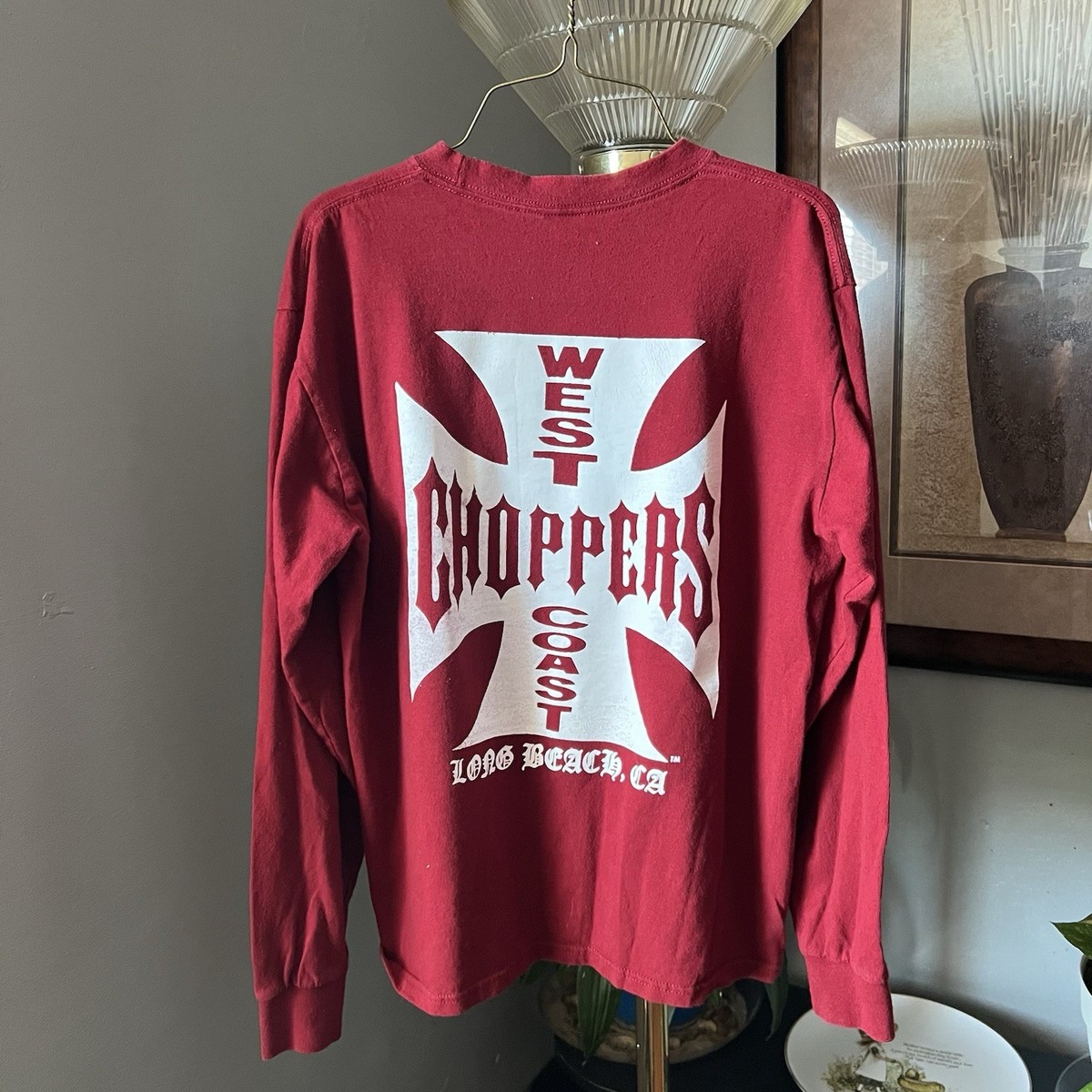 トップス 90s WestCoastChoppers WesternPlaidShirt West Coast Choppers Shirt Red, 90s vintage Long Sleeve, Size M | eBay