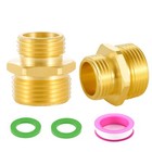 1" Npt Male to 3/4" Ght Male Connector, Solid Brass Garden Hose Adapter, Indu.