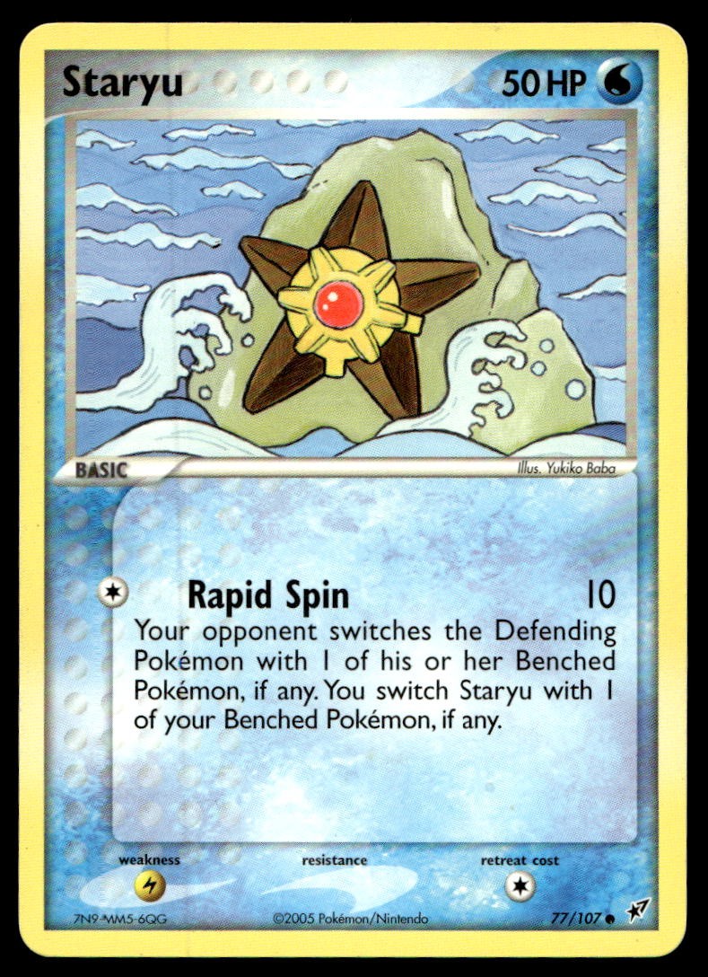 EX-NM Deoxys Staryu Common 77/107 2005 Pokemon TCG