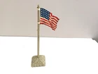 1950's MARX  Fort Apache Playset tin 20-Star Flag, Pole, and Base