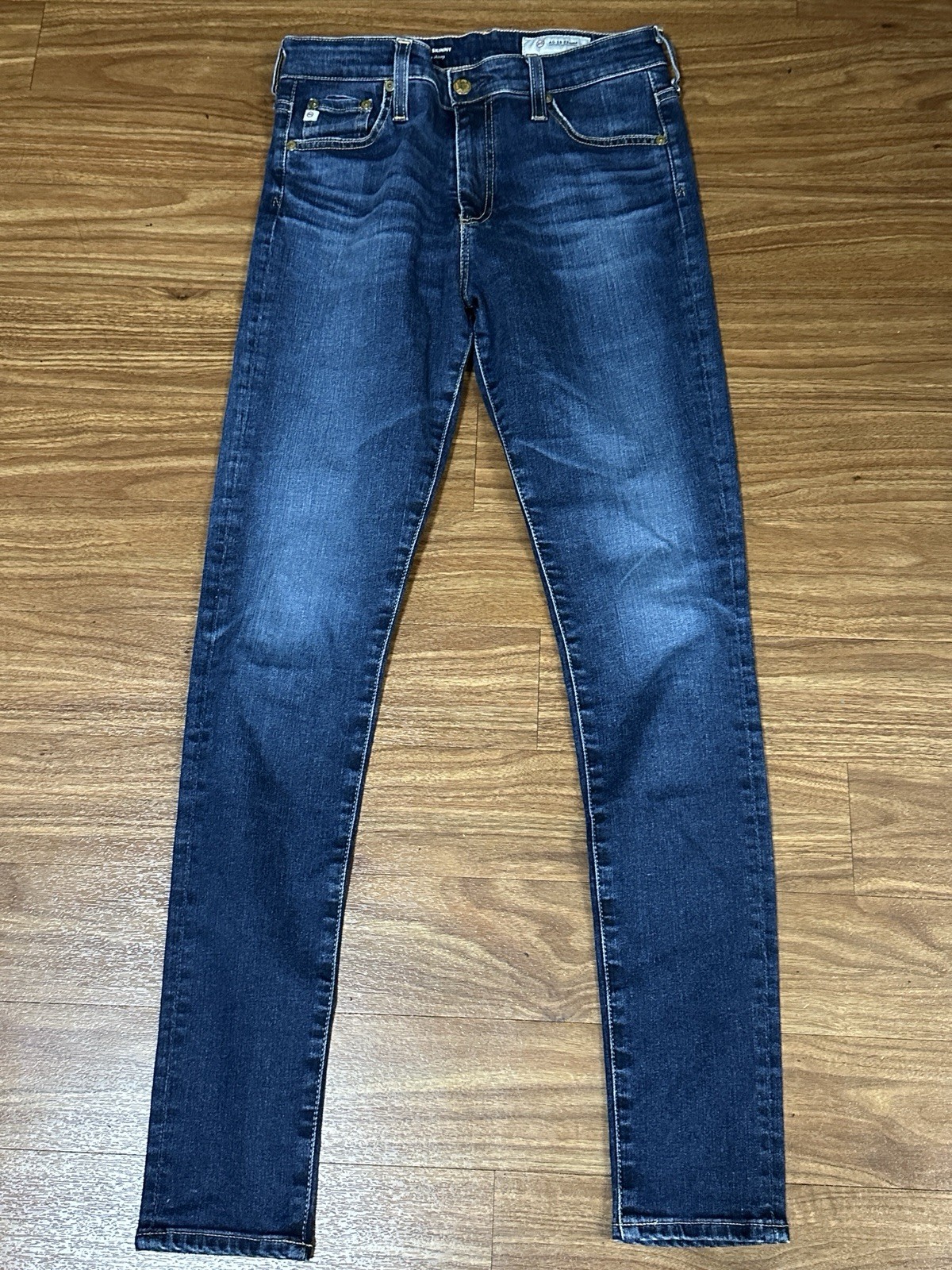 AG Adriano Goldschmied Farrah High Rise Skinny Jeans Stretch Denim Blue 28R