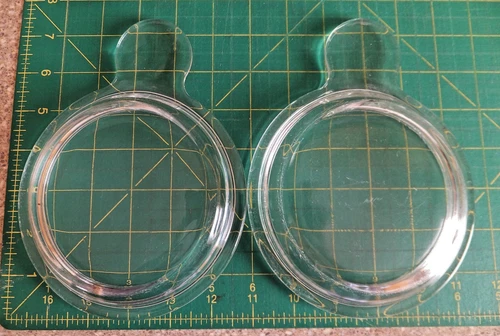 2 Pyrex P-150-C   Clear Glass Lids  for Corning Ware Grab It Bowl