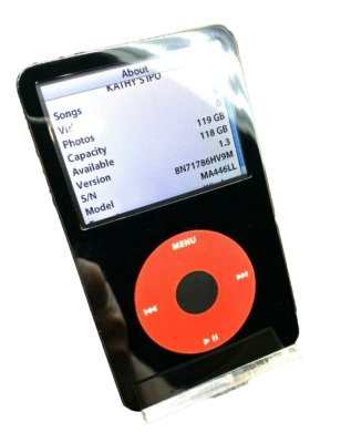 Apple iPod Classic 5.5世代 Wolfson社製のDAC搭載 APPLE iPOD CLASSIC 5.5th BLACK/Black Back 128GB Wolfson DAC