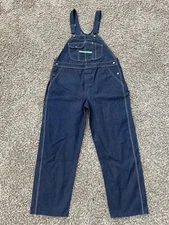 Key Imperial Bib Overalls Mens 40x30 Dark Blue Wash Carpenter Denim