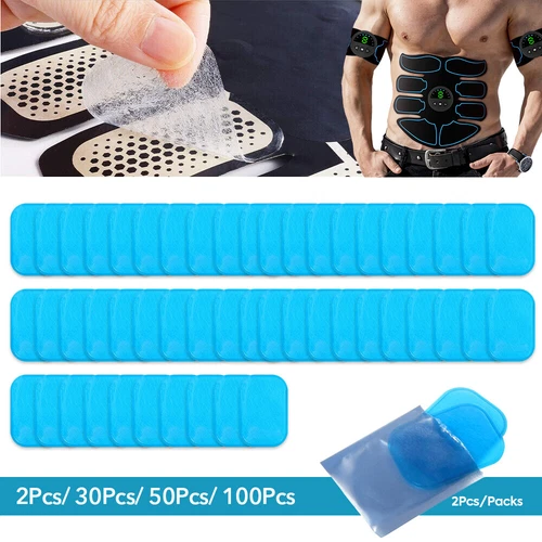 100X Gel Pads Replacement for ABS EMS Abdominal Stimulator Muscle Trainer Toner - Picture 1 of 16