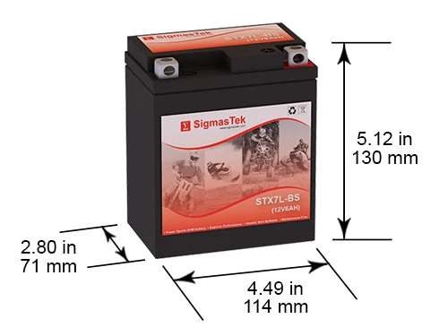 Replacement for Suzuki 125CC DR125, SE, SES, 1994-1996 AGM Battery Foto 2 de 2