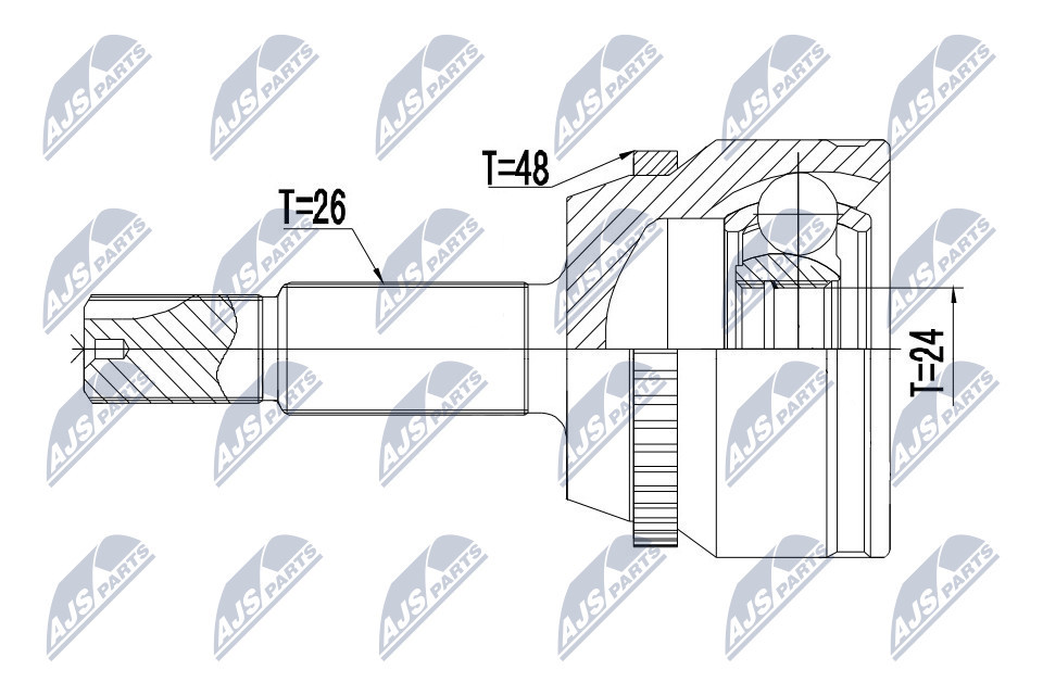 NPZ-TY-017 NTY Joint Kit, drive shaft for TOYOTA,TOYOTA (GAC)
