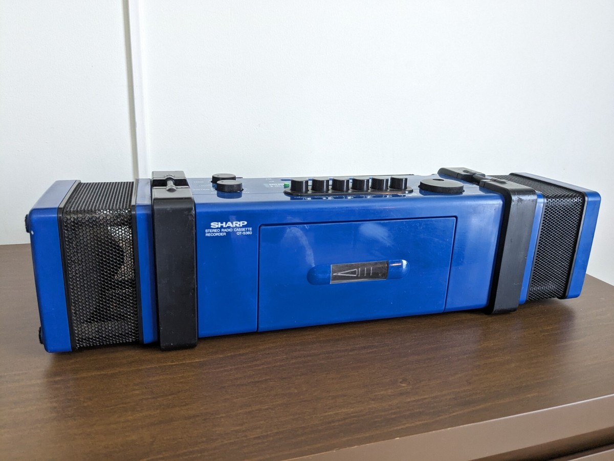 Sharp QT-S360(B) Blue Vintage Boombox RARE TESTED | eBay