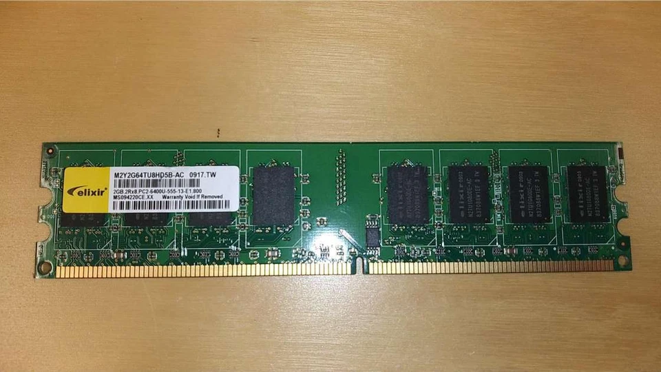 M2Y2G64TU8HD5B-AC Elixir 2GB PC2-6400 DDR2-800MHz non-ECC Unbuffered  lot of 10 - Image 2 of 3