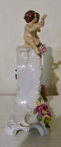 Vintage Delft Porcelain Wind Up Clock with two Child Figures. - Picture 2 of 6