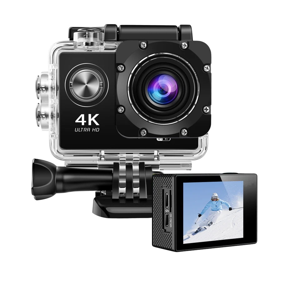 1080P 4K Ultra HD Sport Action WiFi Camera DVR DV EIS Waterproof 20MP Camcorder - Image 3 of 4