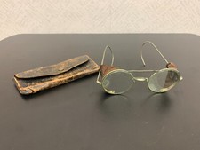 VINTAGE ANTIQUE Driving Motorcycle Aviation Goggles  Eyetects S B N.Y. 1920s