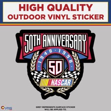 Nascar Racing 50th Anniversary High Quality Vinyl Stickers Nascar Racing 50th Anniversary High Quality Vinyl Stickers