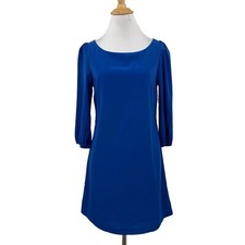 Old Navy Dress Women Extra Small Royal Blue Sheath Lined Back Zip Quarter Sleeve