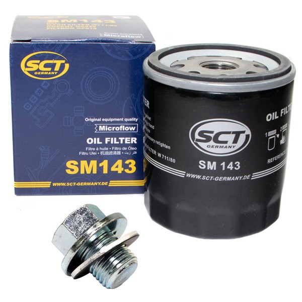 ÖLfilter SM143 + ÖLablassschraube FüR Lexus RX GS Toyota Camry Yaris Corolla-image