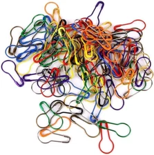 100Pcs Random Color Metal Gourd Pins Safety Bulb Pin Pear Shaped Pins for Knitti