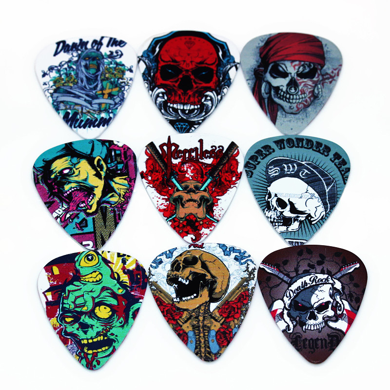 Skeleton Human Skull Guitar Picks Lot of 10 1.0 mm Rock Metal Free Tracking New