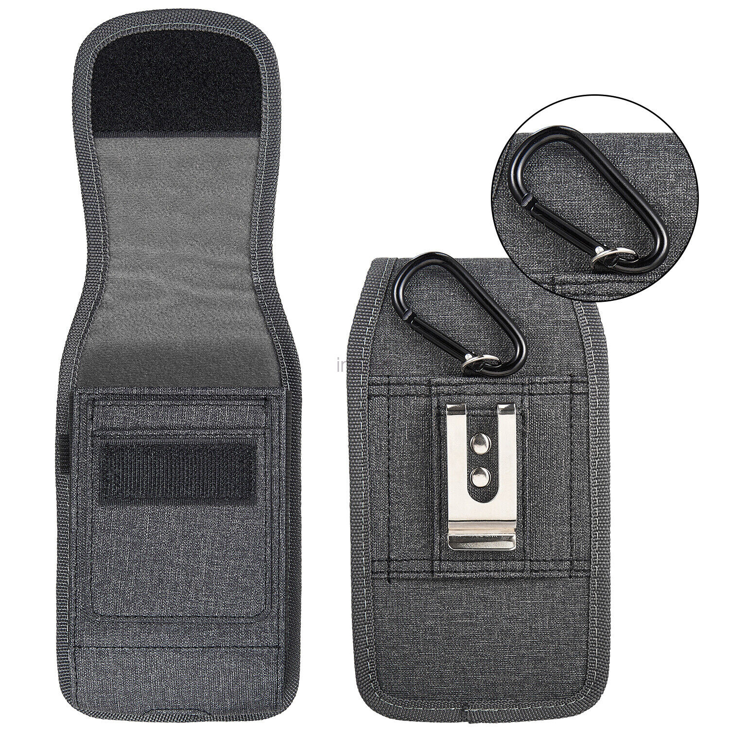 Universal Vertical Cell Phone Belt Pouch With Dual Credit Ca