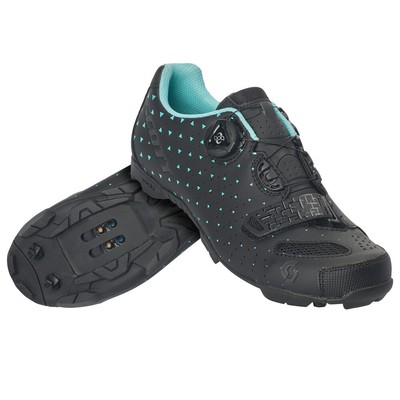 Scott MTB Comp Boa Lady Shoes 39 Matte Black / Turquoise Blue