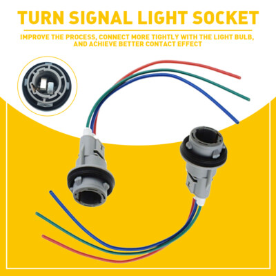 2x Turn Signal Blinker Light Bulb Sockets Connector Harness for Honda Accord Crv