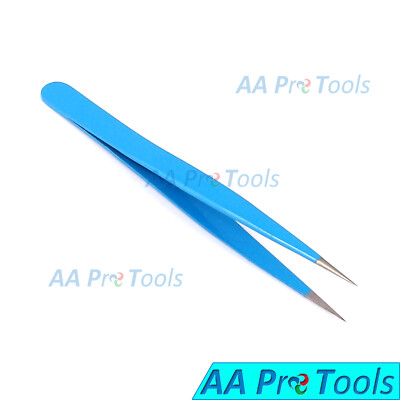Sky Blue Facial Hair Removal Eyebrow Tweezers 3 Plucking Ingrown