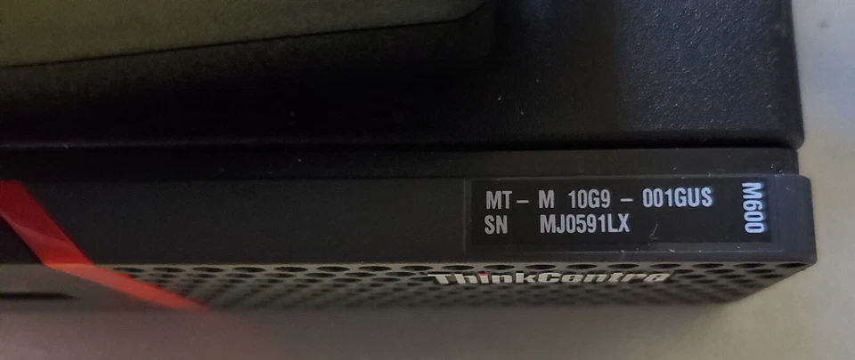 Lenovo M600 Desktop (ThinkCentre) - Type 10G9 - J3710/4.0G/256G/1GbE 10G9001GUS - Image 4 of 4