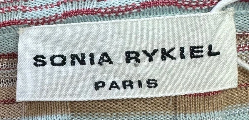 Sonia Rykiel Multicolor Rayas Manga Larga Botón Punto Cárdigan Suéter Talla S Foto 4 de 4