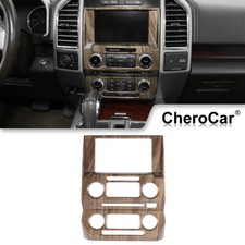 Wood Grain Center Console Gps Navigation Panel Decor Cover For Ford F150 2015-20