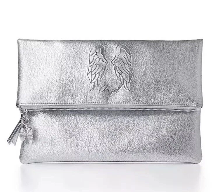 Victoria's Secret Angel Silver Fold Over Clutch Bag | eBay