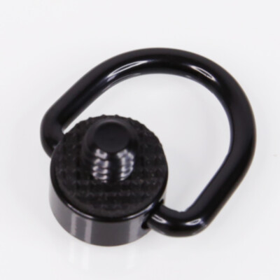 Camera 1/4'' Screw Mount Black D-Ring Strap Adapter Stainless Steel