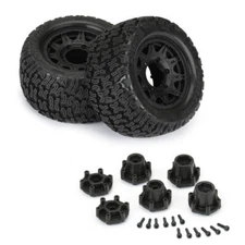 Pro-Line PRO1023910 1/10 Bonesaw F/R 2.8" MT Tires w/Blck Wheels 12/14mm Hex (2)