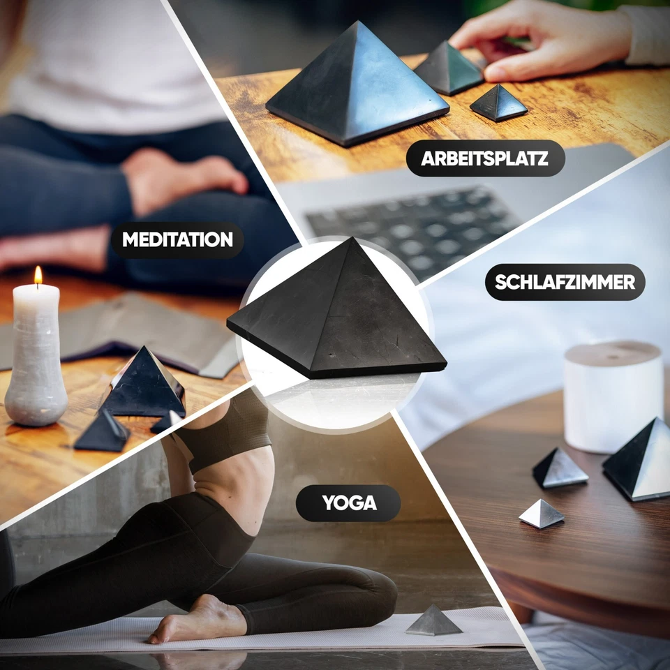 PURAJA Original Schungit Pyramide aus Karelien | Poliert | Mit Zertifikat - Bild 4 von 4