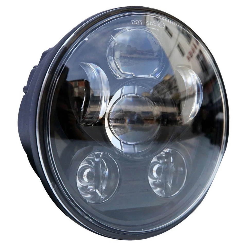 Farol de projeção Eagle Lights 5 3/4" preto geração 3 LED Indian Scout 60 Bobber - Imagem 4 de 4