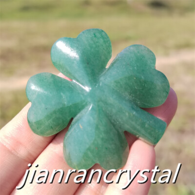 2'' Natural Aventurine Carved Leaves Quartz Leaf Crystal Skull Healing 1pc