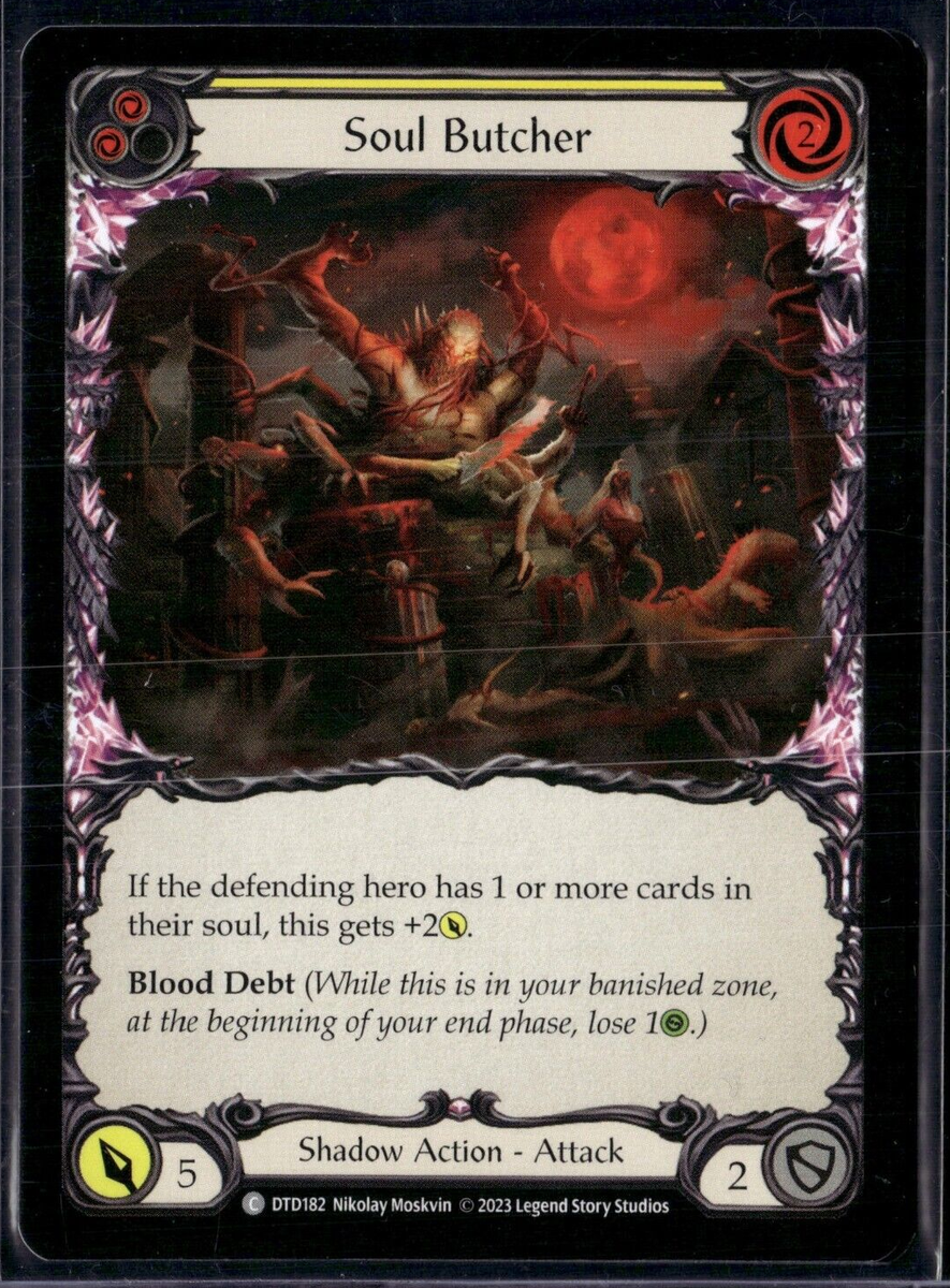 Soul Butcher DTD182 Foil (Yellow) Flesh and Blood TCG FAB TCG | eBay