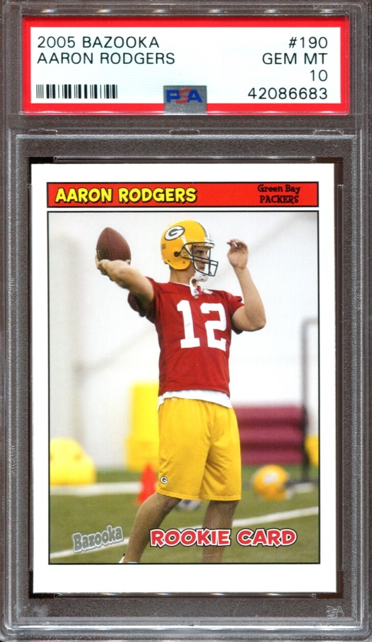 2005 Bazooka Aaron Rodgers #190 Rookie RC PSA 10