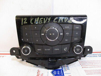   2012 CRUZE CD FACEPLATE PLAYER RADIO AM FM DASH CONSOLE CENTER CLOCK RECEIVER