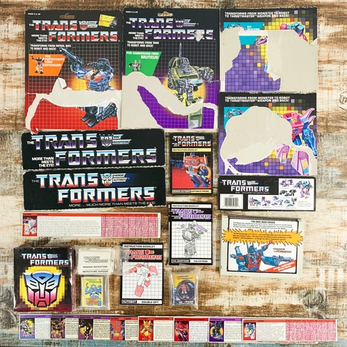 Vintage G1 Transformers Paperwork and Cards Misc Lot