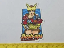 VTG HOOK UPS SEXY FIREWORKS 4TH OF JULY SCHOOL GIRL NOS SKATEBOARD DECK STICKER