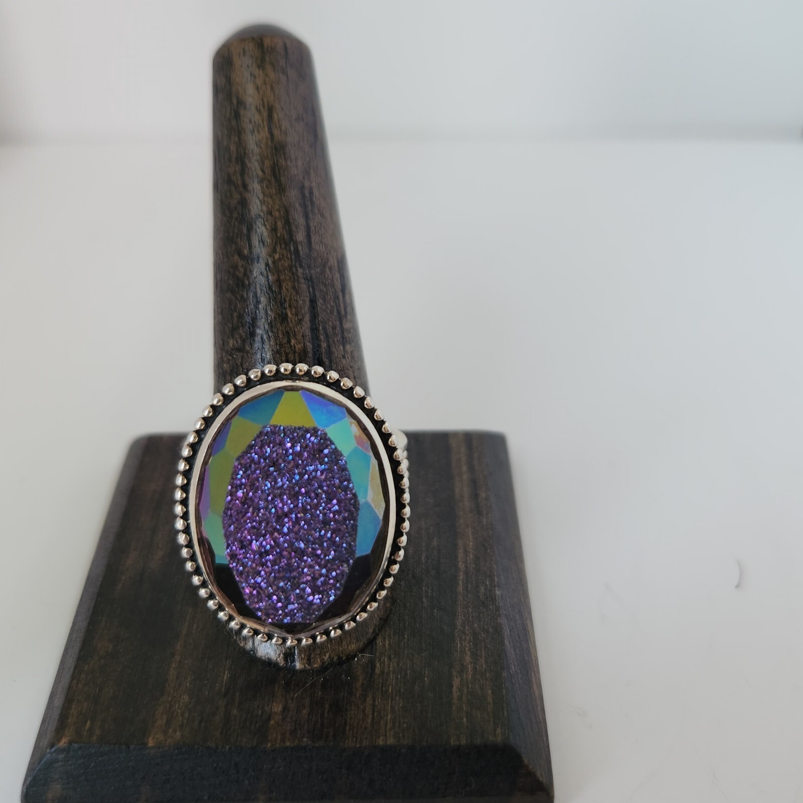 Titanium Druzy Quartz CL Colleen Lopez 925 Sterling Silver Ring 14.6g ...