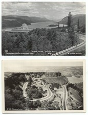 Columbia River Highway OR Lot of 2 RPPC Postcards ~ Oregon