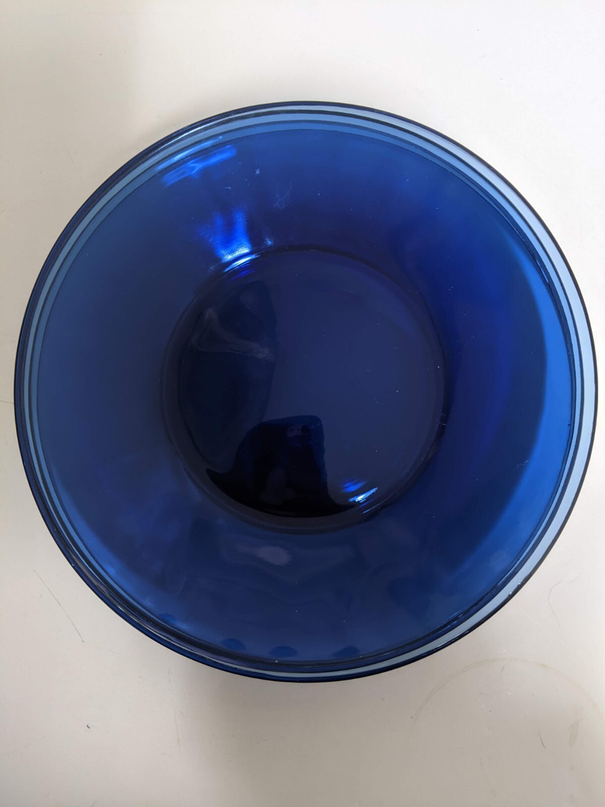 Cobalt Blue Salad Dessert Plates Glass 8 inch