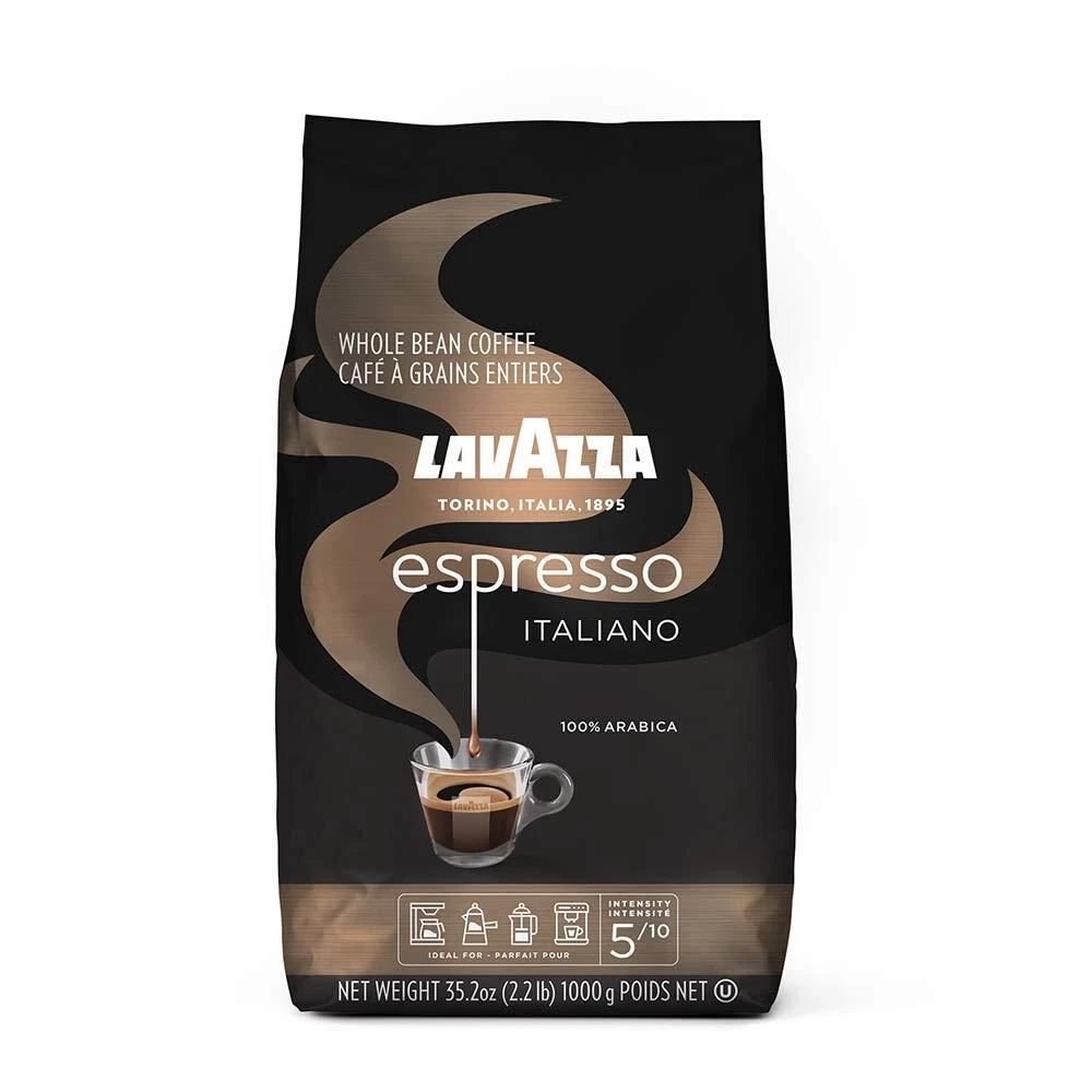 LAVAZZA CAFFE ESPRESSO Premium Arabica Italian Whole Coffee Beans 1kg 35oz