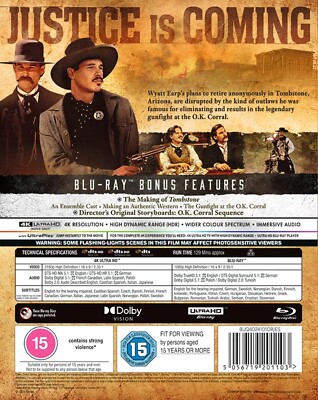 TOMBSTONE (1993) 4K UHD Blu-Ray with slipcover BRAND NEW | eBay