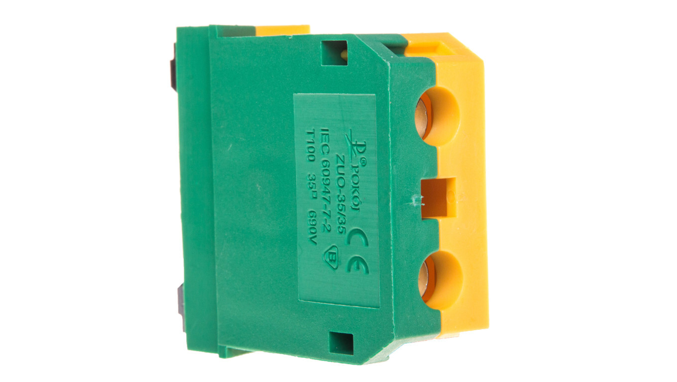 2-wire terminal block 35mm2 yellow-green ZUO 35/35 R33RA-01020100601 /T2UK