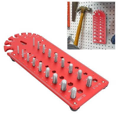 Thread Checker Multi Functional Aluminum Alloy Portable Screw Nut Bolt Thread