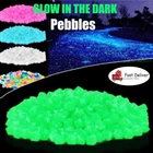600/300x Glow in The Dark Pebbles Garden Glowing Rocks Fish Tank Luminous Stones