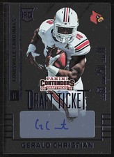 2015 Panini Contenders Draft Picks #187 Gerald Christian Blue Foil AU,RC